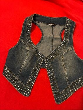 Urban Outfitters Denim Studded Vest